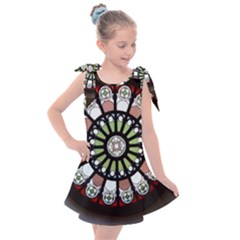 Color Light Glass Kids  Tie Up Tunic Dress by Pakrebo