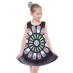 Color Light Glass Kids  Summer Dress by Pakrebo