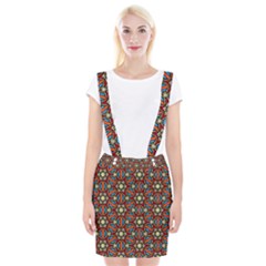 Pattern Stained Glass Church Braces Suspender Skirt by Pakrebo