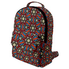 Pattern Stained Glass Church Flap Pocket Backpack (small)