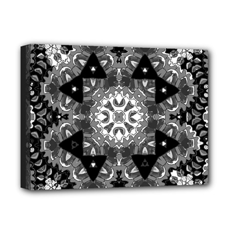 Mandala Calming Coloring Page Deluxe Canvas 16  X 12  (stretched)  by Pakrebo