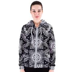 Mandala Calming Coloring Page Women s Zipper Hoodie by Pakrebo