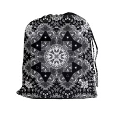 Mandala Calming Coloring Page Drawstring Pouch (xxl) by Pakrebo