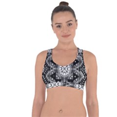 Mandala Calming Coloring Page Cross String Back Sports Bra by Pakrebo