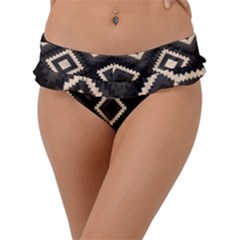 Native American Pattern Frill Bikini Bottom