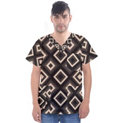 Native American Pattern Men s V-neck Scrub Top