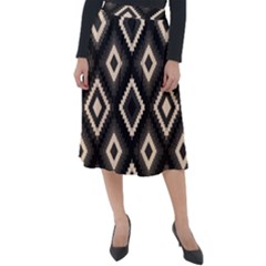 Native American Pattern Classic Velour Midi Skirt 