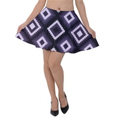 Native American Pattern Velvet Skater Skirt