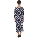 Native American Pattern Quarter Sleeve Midi Bodycon Dress View2