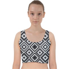 Native American Pattern Velvet Racer Back Crop Top by Valentinaart