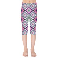 Native American Pattern Kids  Capri Leggings  by Valentinaart