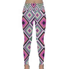 Native American Pattern Lightweight Velour Classic Yoga Leggings by Valentinaart