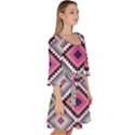 Native American Pattern Velour Kimono Dress View3