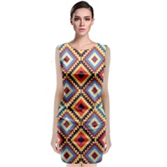 Native American Pattern Sleeveless Velvet Midi Dress by Valentinaart