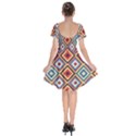 Native American Pattern Short Sleeve Bardot Dress View2