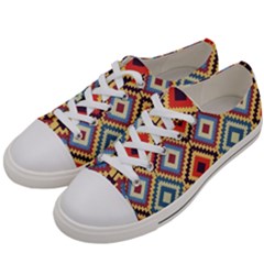 Native American Pattern Women s Low Top Canvas Sneakers by Valentinaart