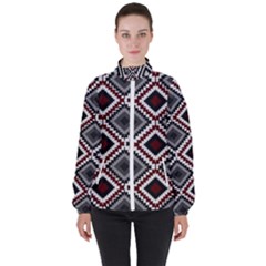 Native American Pattern High Neck Windbreaker (women) by Valentinaart