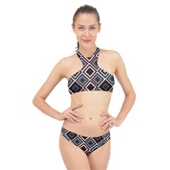 Native American Pattern High Neck Bikini Set by Valentinaart