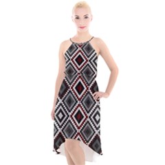 Native American Pattern High-low Halter Chiffon Dress  by Valentinaart