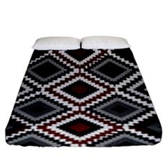 Native American Pattern Fitted Sheet (king Size) by Valentinaart