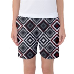 Native American Pattern Women s Basketball Shorts by Valentinaart