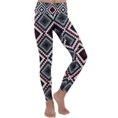 Native American Pattern Kids  Lightweight Velour Classic Yoga Leggings