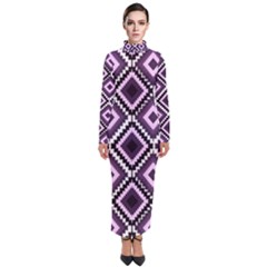 Native American Pattern Turtleneck Maxi Dress by Valentinaart