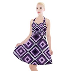 Native American Pattern Halter Party Swing Dress  by Valentinaart