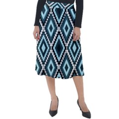 Native American Pattern Classic Velour Midi Skirt 