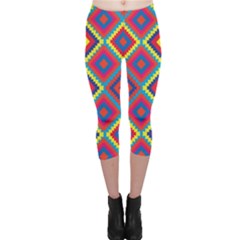 Native American Pattern Capri Leggings  by Valentinaart