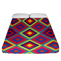 Native American Pattern Fitted Sheet (california King Size) by Valentinaart