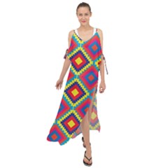 Native American Pattern Maxi Chiffon Cover Up Dress by Valentinaart