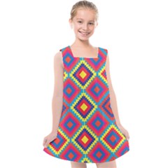 Native American Pattern Kids  Cross Back Dress by Valentinaart