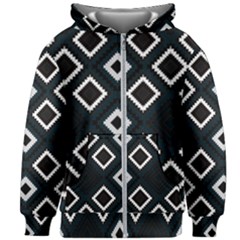 Native American Pattern Kids  Zipper Hoodie Without Drawstring by Valentinaart