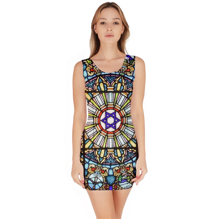 Vitrage Stained Glass Church Window Bodycon Dress