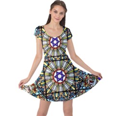 Vitrage Stained Glass Church Window Cap Sleeve Dress