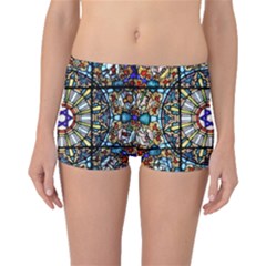 Vitrage Stained Glass Church Window Boyleg Bikini Bottoms by Pakrebo