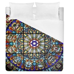 Vitrage Stained Glass Church Window Duvet Cover (queen Size) by Pakrebo