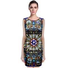 Vitrage Stained Glass Church Window Classic Sleeveless Midi Dress