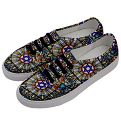 Vitrage Stained Glass Church Window Men s Classic Low Top Sneakers by Pakrebo