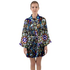 Vitrage Stained Glass Church Window Long Sleeve Kimono Robe by Pakrebo