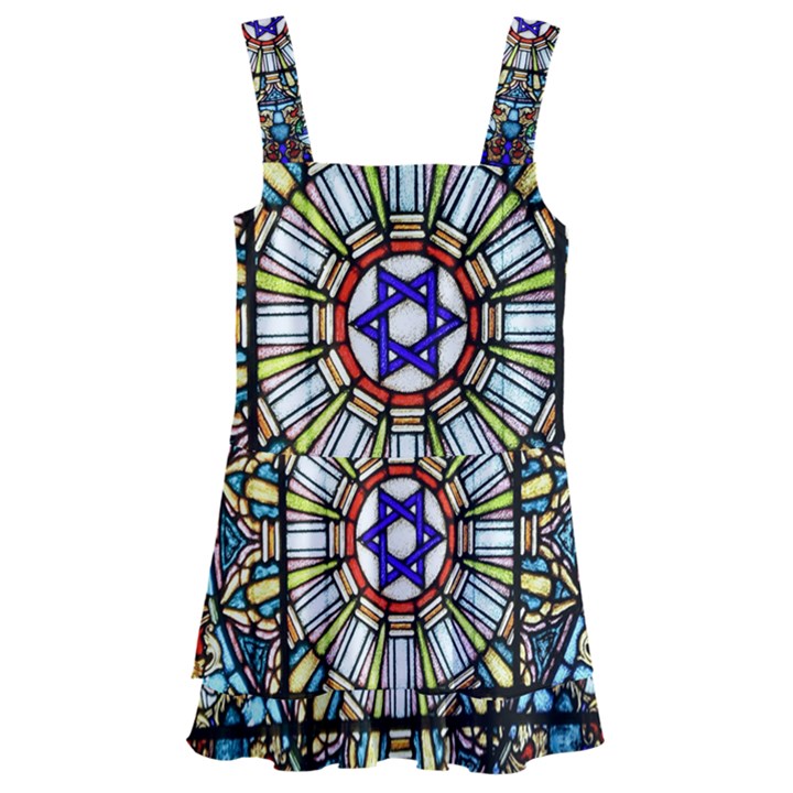 Vitrage Stained Glass Church Window Kids  Layered Skirt Swimsuit