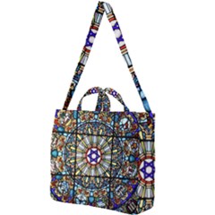 Vitrage Stained Glass Church Window Square Shoulder Tote Bag