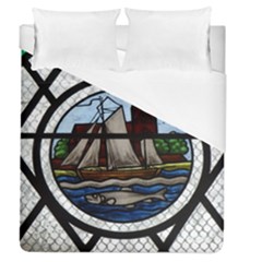 Window Image Stained Glass Duvet Cover (queen Size) by Pakrebo