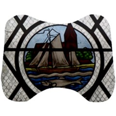 Window Image Stained Glass Head Support Cushion by Pakrebo