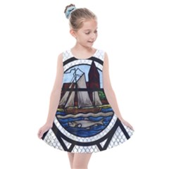 Window Image Stained Glass Kids  Summer Dress by Pakrebo