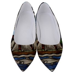 Window Image Stained Glass Women s Low Heels