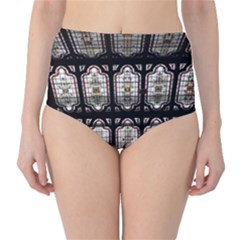 Stained Glass Window Repeat Classic High-waist Bikini Bottoms by Pakrebo