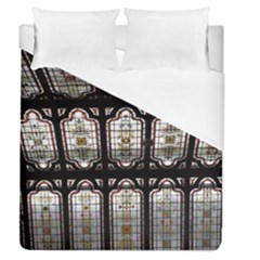 Stained Glass Window Repeat Duvet Cover (queen Size) by Pakrebo