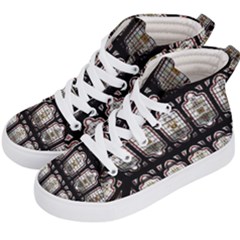 Stained Glass Window Repeat Kids  Hi-top Skate Sneakers by Pakrebo